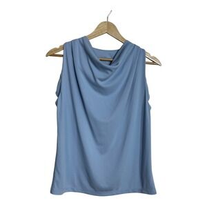 CLUB MONACO Womens Sleeveless Cowl Neck Top Blue XS